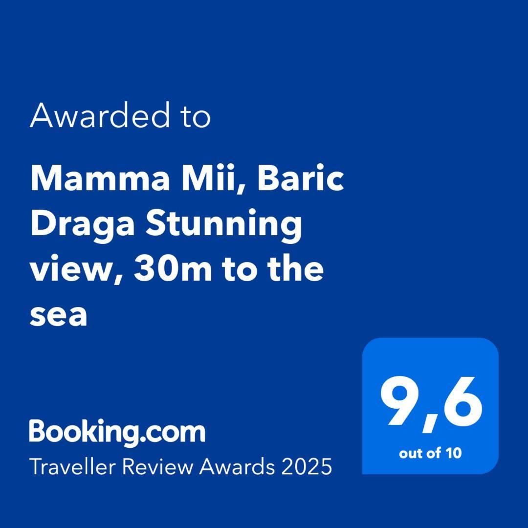 Mamma Mii, Baric Draga Stunning View, 30M To The Sea Lejlighed Eksteriør billede